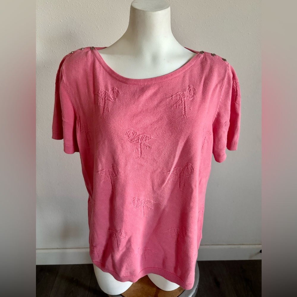 Croft & Barrow Flamingo Top🦩